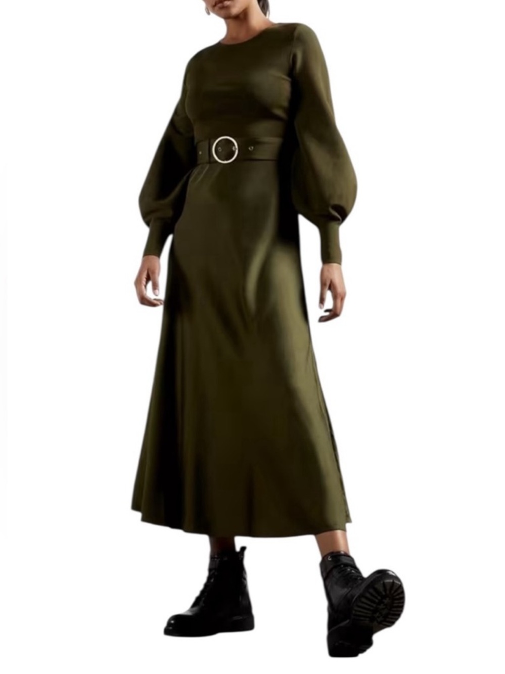 Ted Baker Gwenni  Dress in Olive/Khaki
